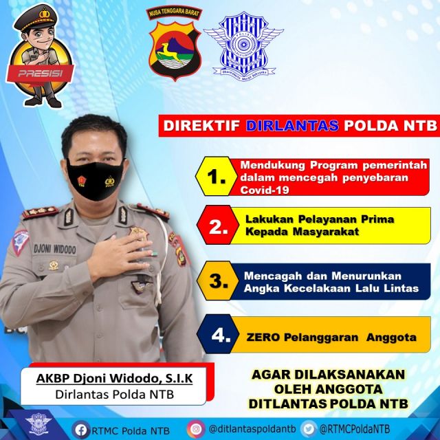 4 Direktif Dirlantas Polda NTB AKBP Djoni Widodo